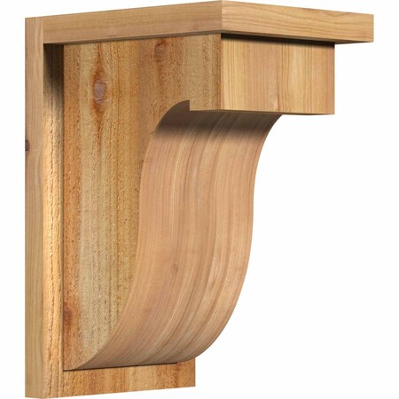 Ekena Millwork Del Monte Rough Sawn Corbel w/Backplate, Western Red Cedar, 8"W x 10"D x 14"H COR08X10X14DEL01RWR